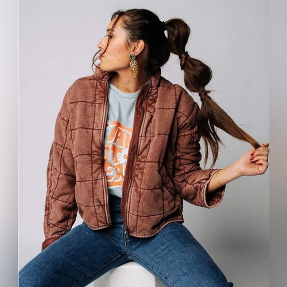 Free People Jackets & Blazers - 🍒 FREE PEOPLE DOLMAN quilted coat jacket: CHERRY COAL (XS)